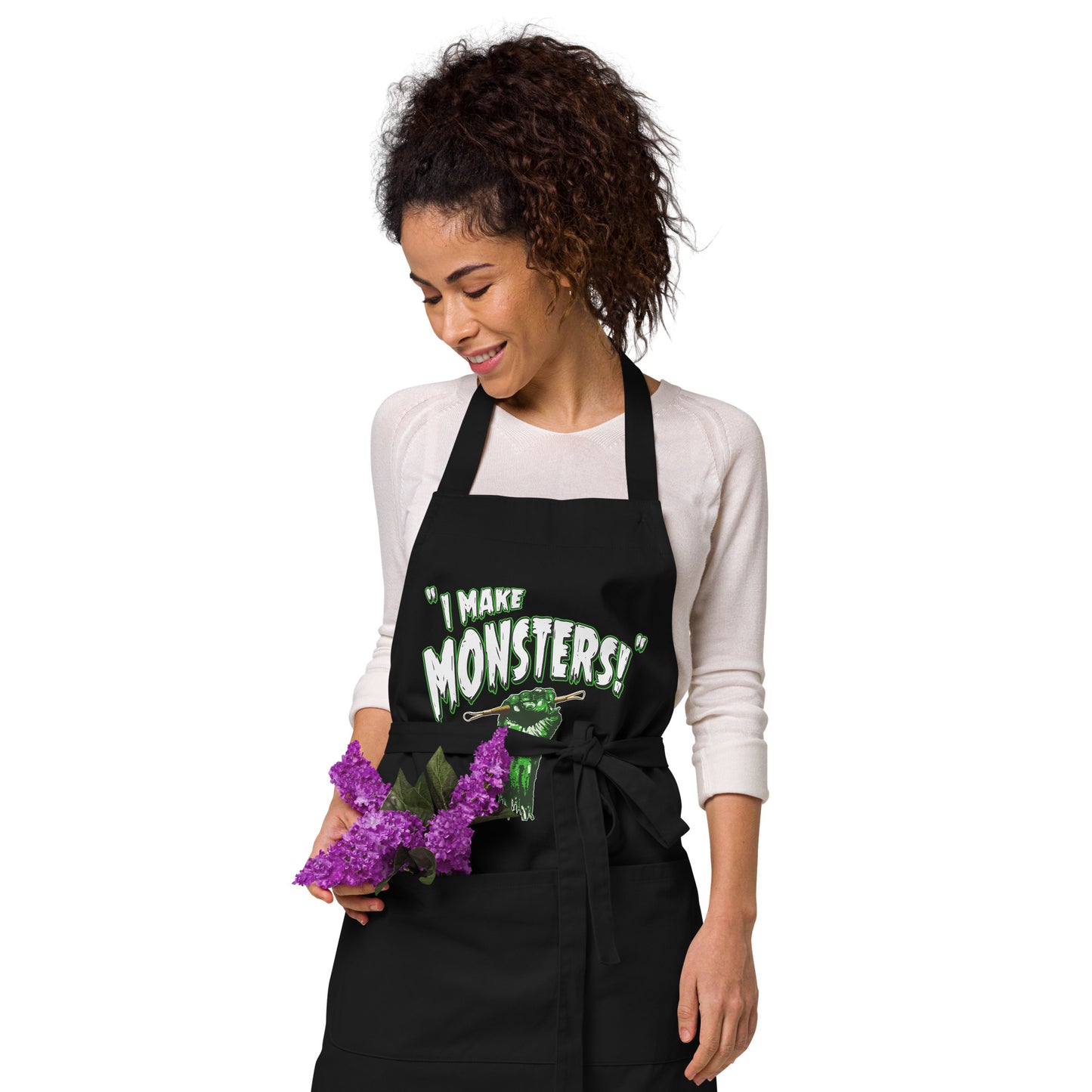 "I Make Monsters!" Organic cotton apron