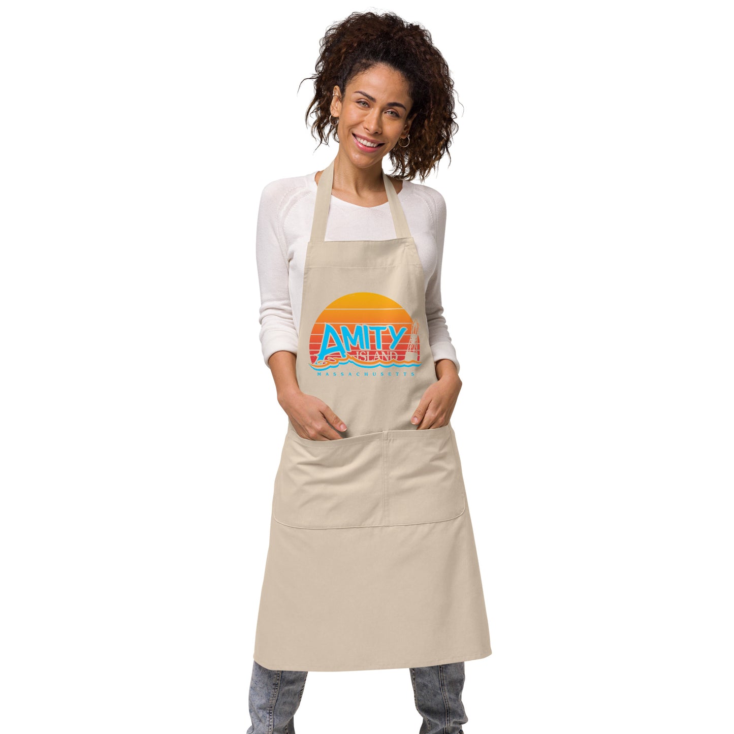 JAWS Inspired Amity Island Organic cotton apron