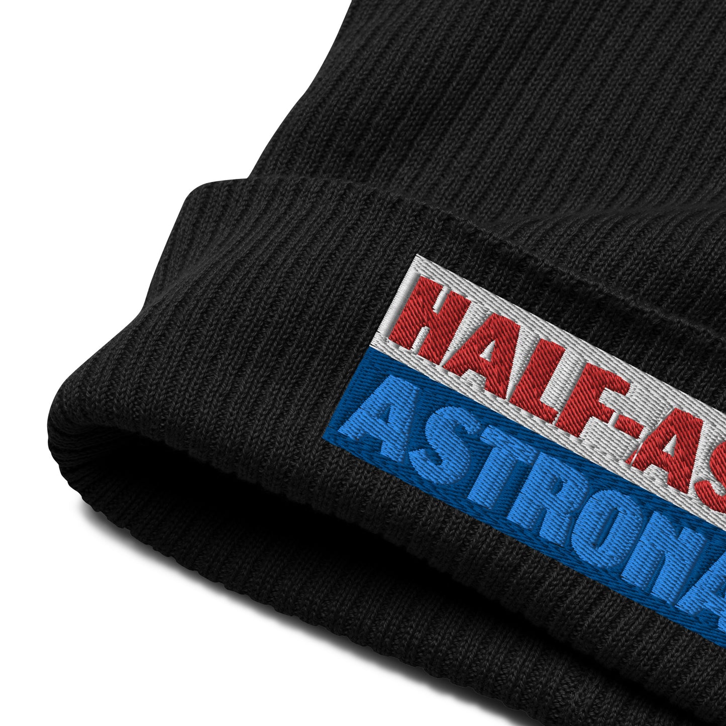 Half-Assed Astronaut JAWS Inspired Organic ribbed beanie