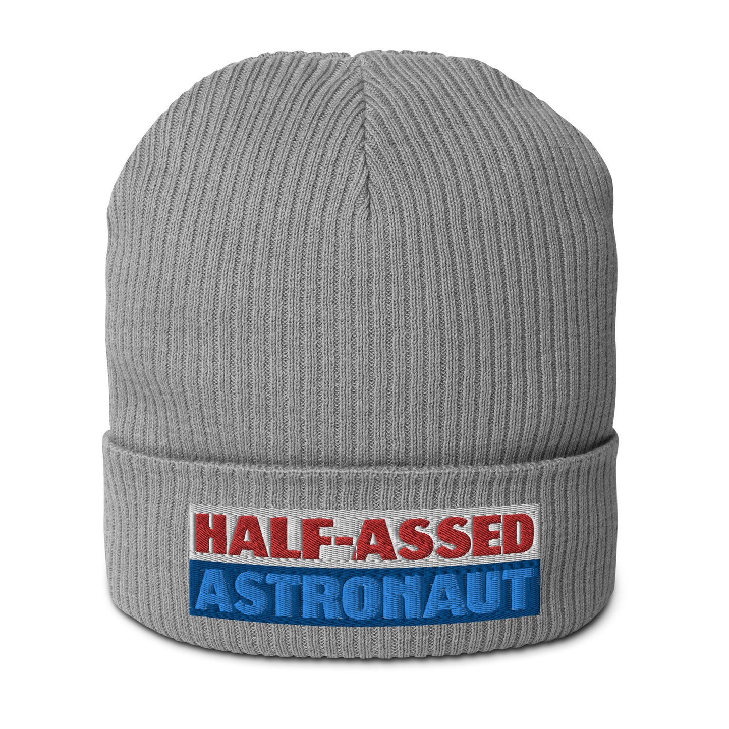 Half-Assed Astronaut JAWS Inspired Organic ribbed beanie