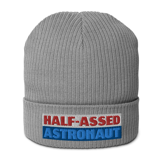 Half-Assed Astronaut JAWS Inspired Organic ribbed beanie