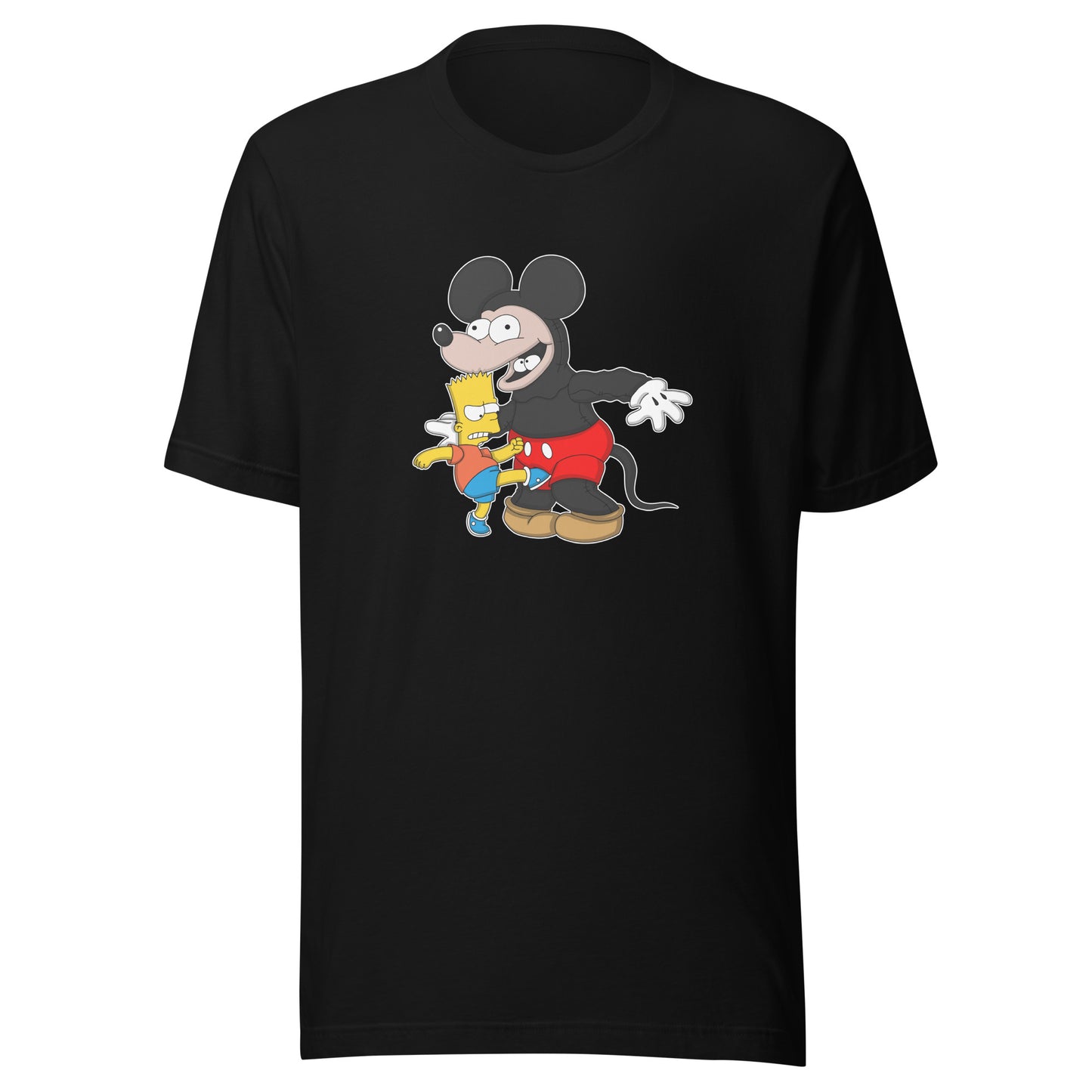 Bart Kicking Mickey In The Crotch Unisex t-shirt