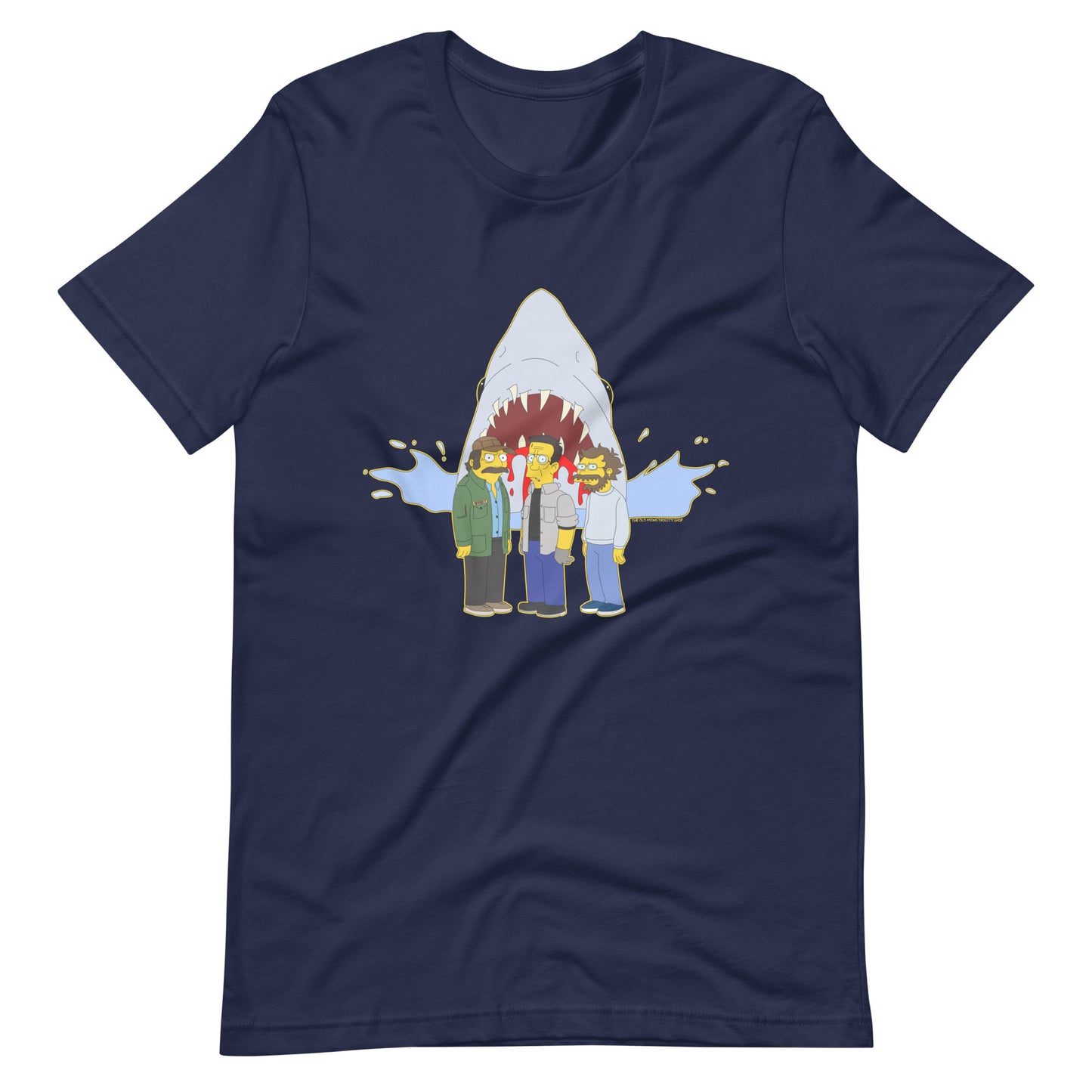JAWS Inspired Simpsonized Quint Brody & Hooper Premium Unisex Crewneck T-shirt