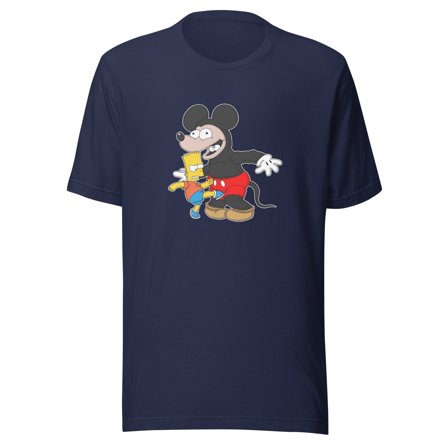 Bart Kicking Mickey In The Crotch Unisex t-shirt