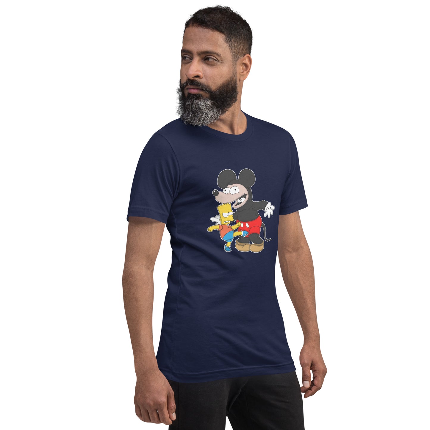 Bart Kicking Mickey In The Crotch Unisex t-shirt
