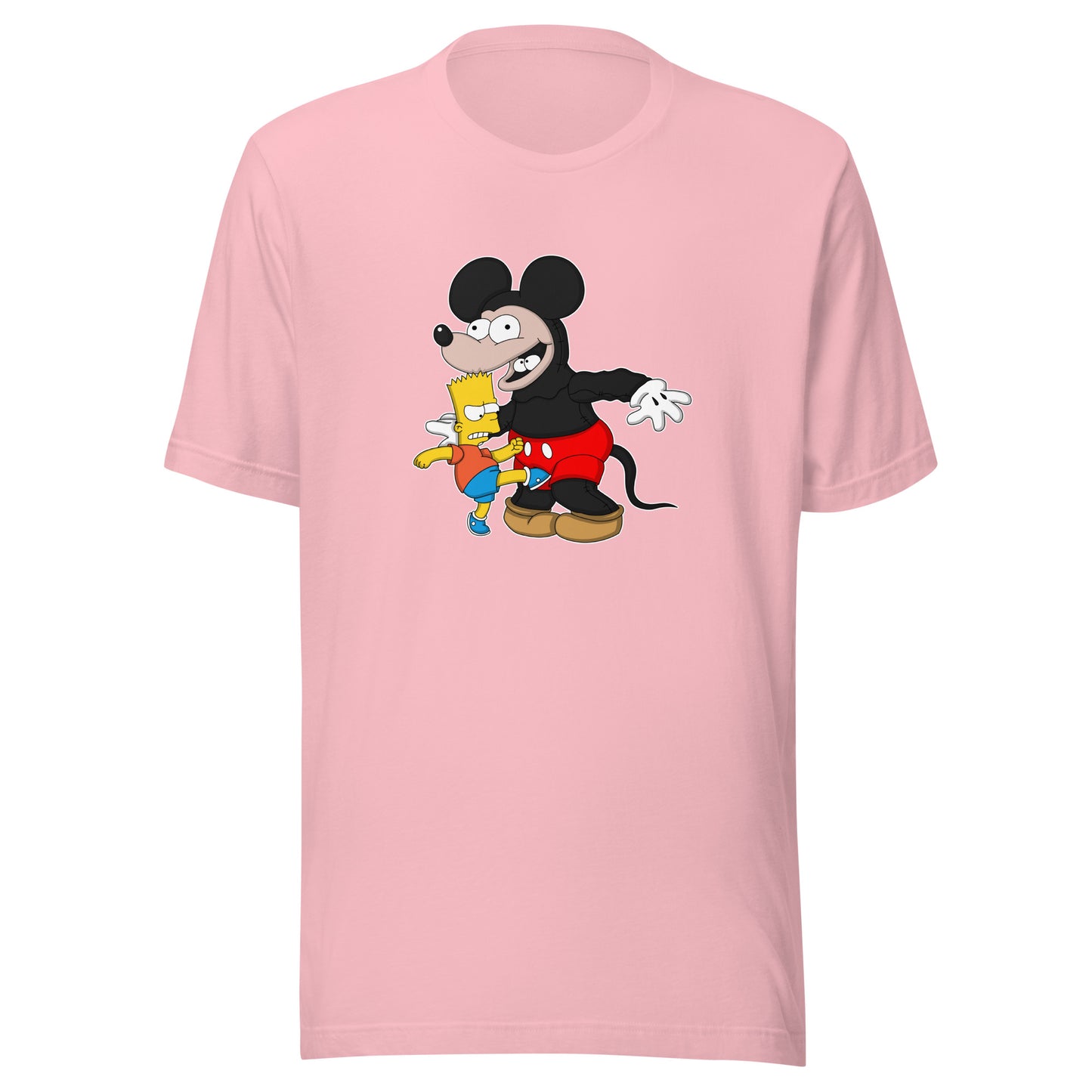 Bart Kicking Mickey In The Crotch Unisex t-shirt