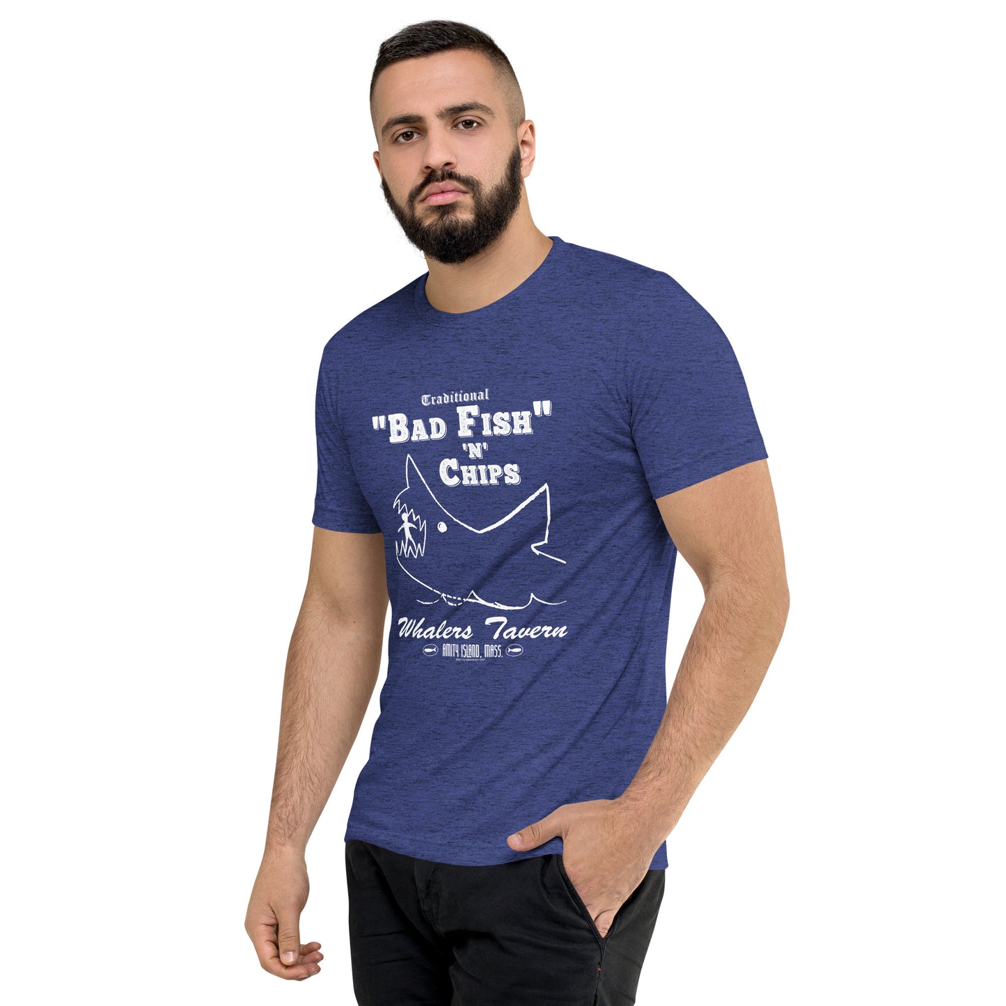 Quint's Bad Fish N' Chips JAWS Inspired Short sleeve t-shirt