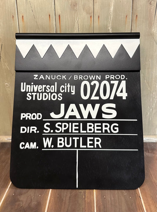 JAWS replica clapperboard movie slate