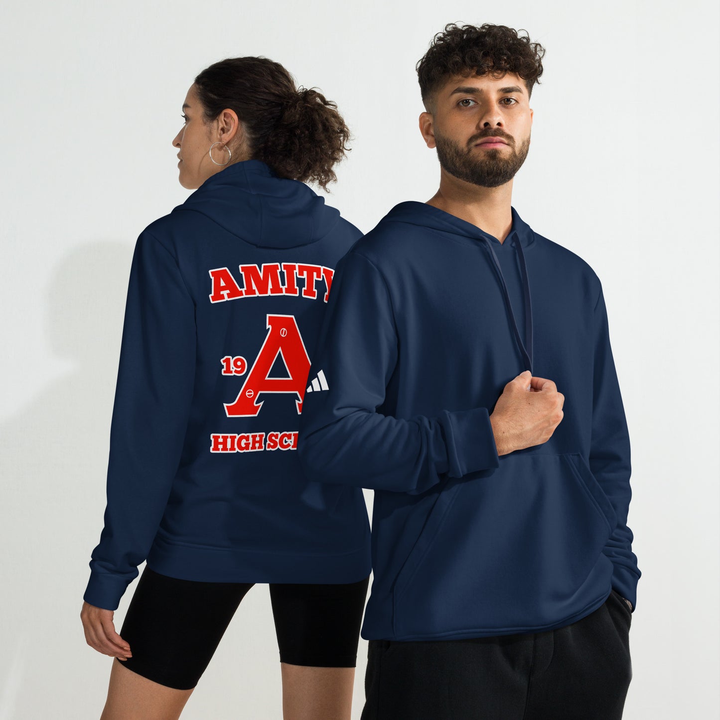 Amity High School JAWS Inspired Adidas Fleece Hoodie