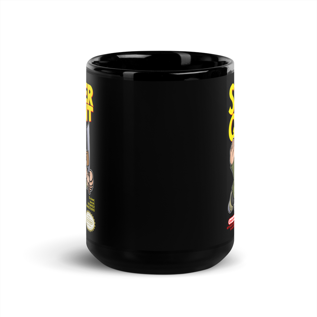 Super QUINT Bros - JAWS Inspired Black Glossy Mug