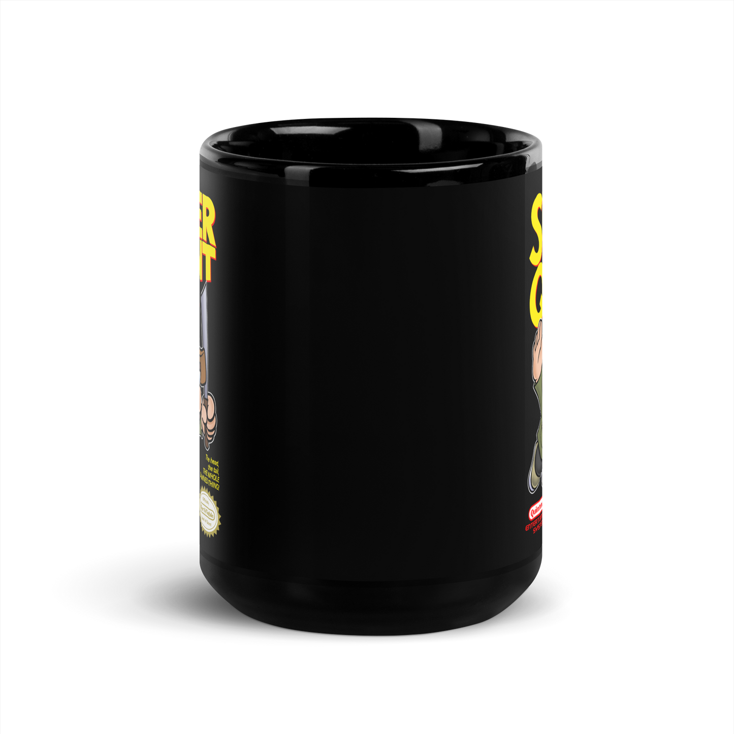 Super QUINT Bros - JAWS Inspired Black Glossy Mug