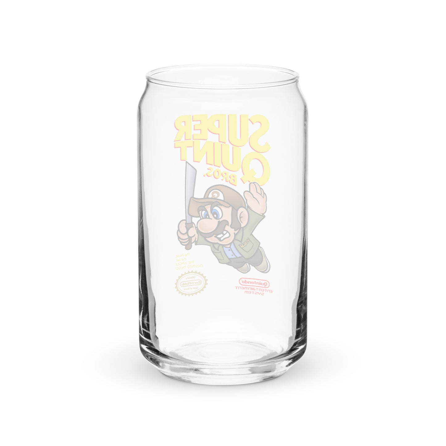 Super Mario X Quint JAWS Inpsired Can-shaped Tumbler glass