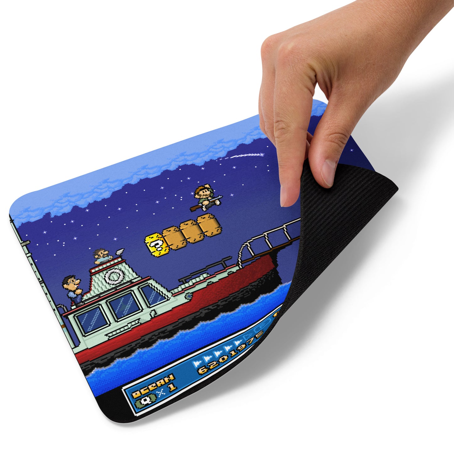 JAWS X Super Mario Bros Inspired Mouse pad