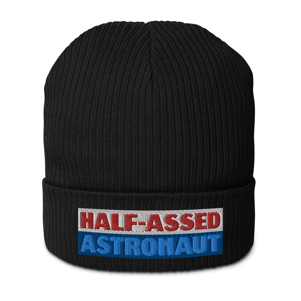 Half-Assed Astronaut JAWS Inspired Organic ribbed beanie