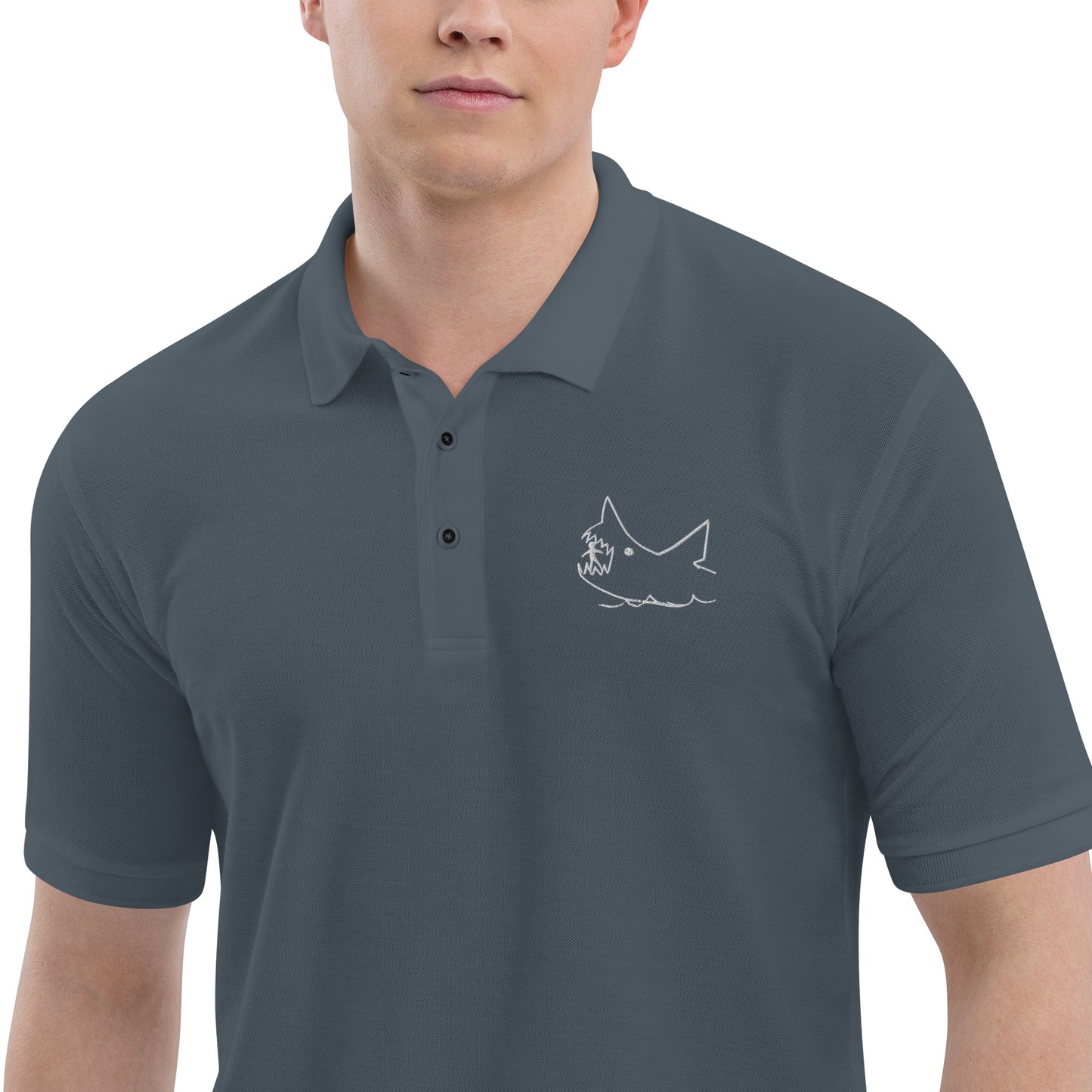 JAWS Inspired Embroidered Men's Premium Polo