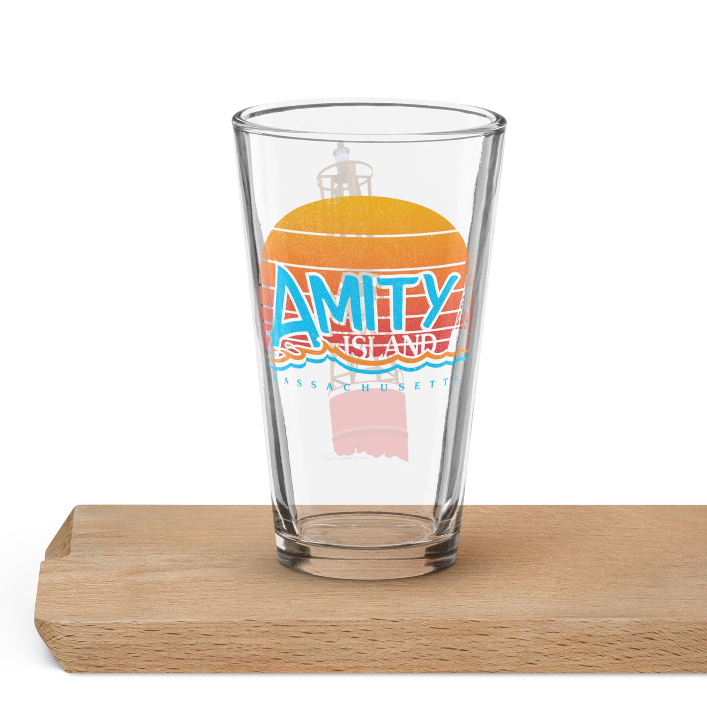 Amity Island JAWS Inspired Shaker glass