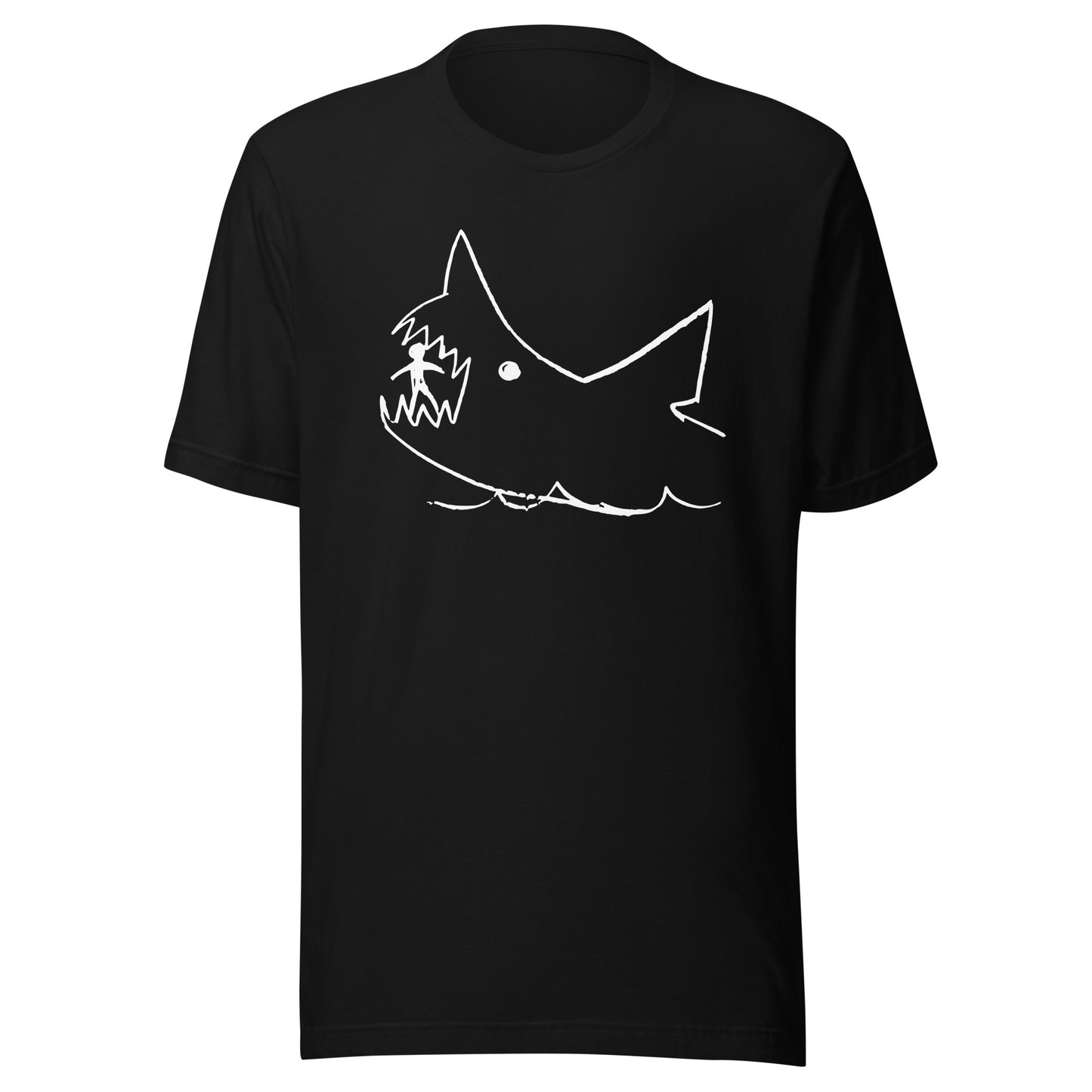 Quints Chalkboard Shark - JAWS Inspired Unisex t-shirt