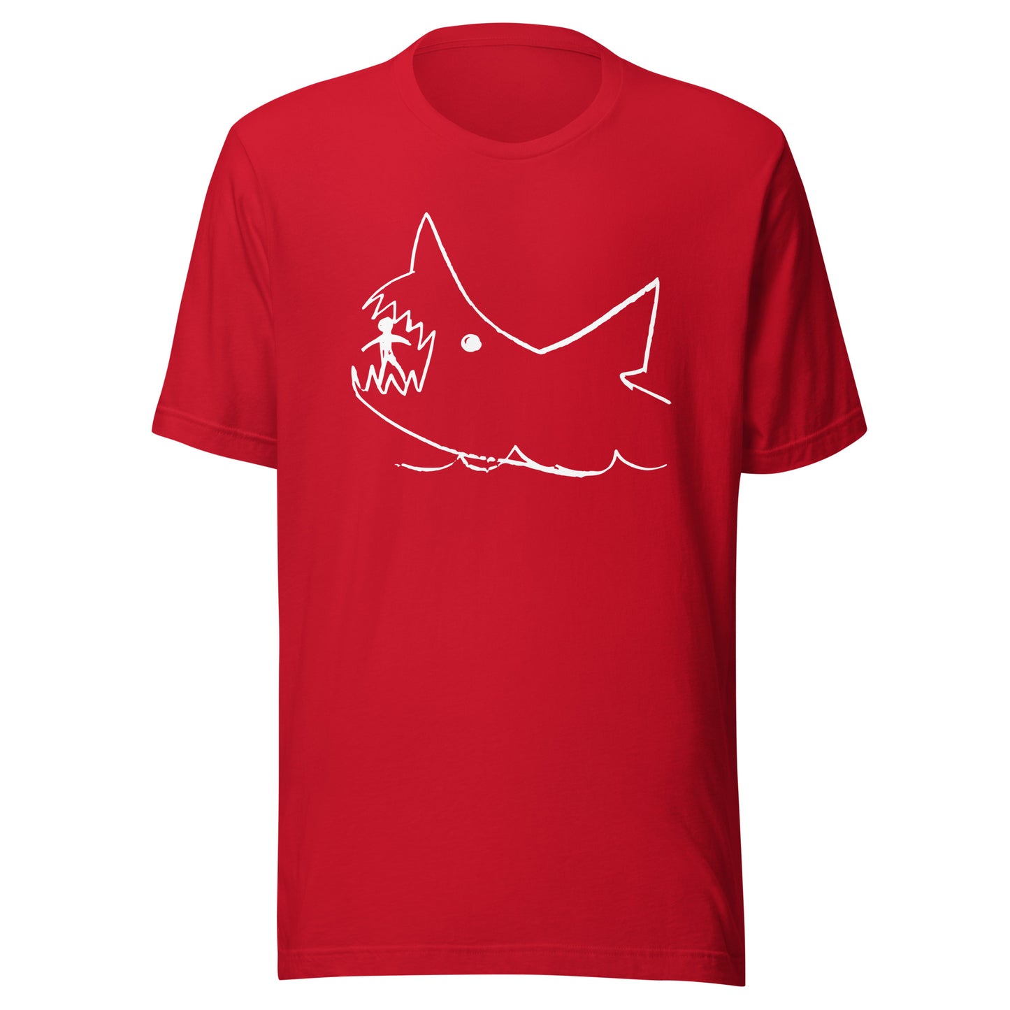 Quints Chalkboard Shark - JAWS Inspired Unisex t-shirt