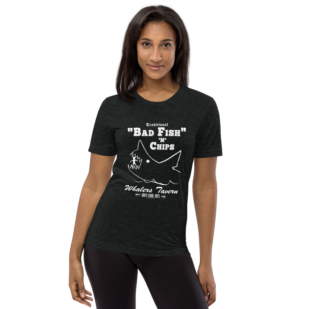 Quint's Bad Fish N' Chips JAWS Inspired Short sleeve t-shirt