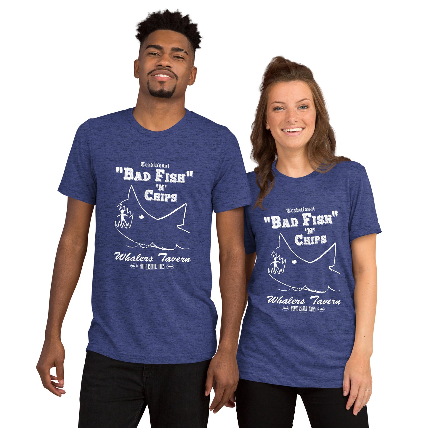 Quint's Bad Fish N' Chips JAWS Inspired Short sleeve t-shirt