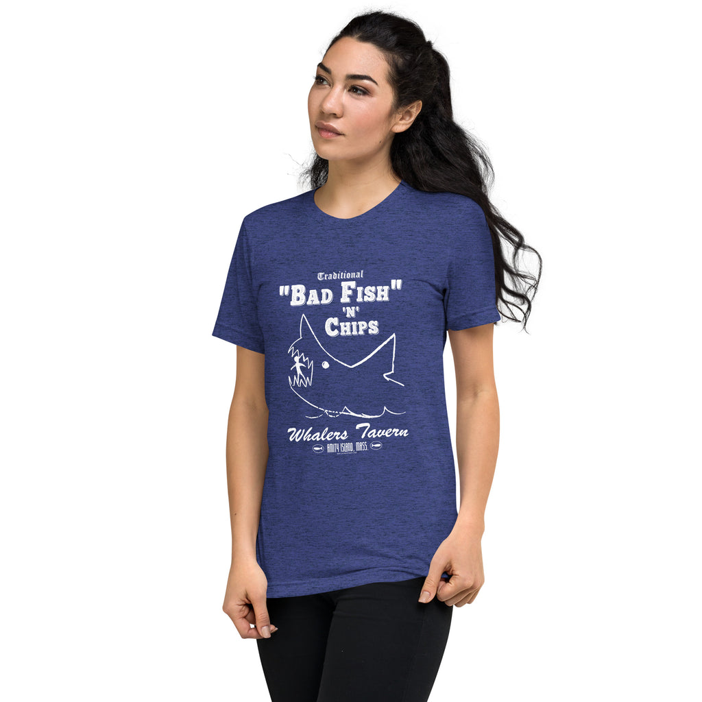 Quint's Bad Fish N' Chips JAWS Inspired Short sleeve t-shirt